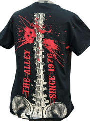 Load image into Gallery viewer, Monster Print Rib and Heart Tshirt rear