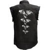 Bat Crazy Sleeveless Button Up Shirt