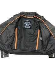 Load image into Gallery viewer, Womens Classic leather Motorcycle Jacket - Open | The Alley