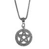 Wiccan Pentacle Steel Chain Necklace