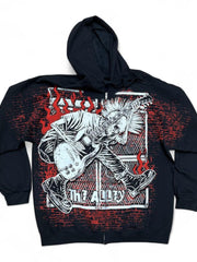 Load image into Gallery viewer, Monster Print Punk Zip Up Hoodie