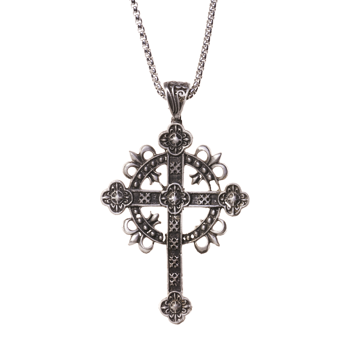 Large Gothic Cross Chain Necklace