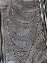 Load image into Gallery viewer, Mens Black Skeleton Bones Jacket Style Vest