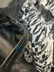 Load image into Gallery viewer, Classic Mens Leather Jacket with Bones Liner