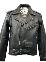 Load image into Gallery viewer, Classic Mens Leather Jacket with Bones Liner | The Alley