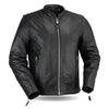 Classic Mens Cafe Style Leather Jacket