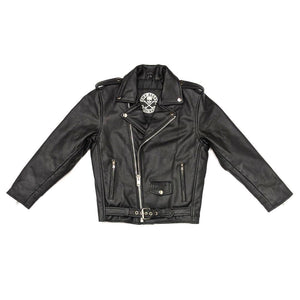 Kids Classic Leather Motorcycle Jacket