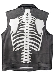 Load image into Gallery viewer, Mens White Skeleton Bones Jacket Style Vest - The Alley Chicago