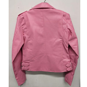 Pink Womens Vegan Leather Jacket - The Alley Chicago