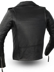 Load image into Gallery viewer, Premium Womens Leather Motorcycle Jacket Rear