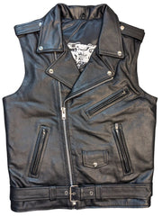 Load image into Gallery viewer, Rockin' Mens Leather Jacket Style Vest