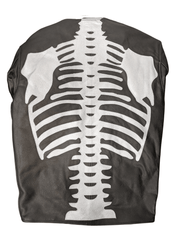 Load image into Gallery viewer, Skeleton Bones Silver on Black Leather Jacket - The Alley Chicago