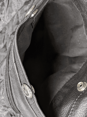 Load image into Gallery viewer, Skeleton Bones White on Black Classic Style Leather Jacket - The Alley Chicago