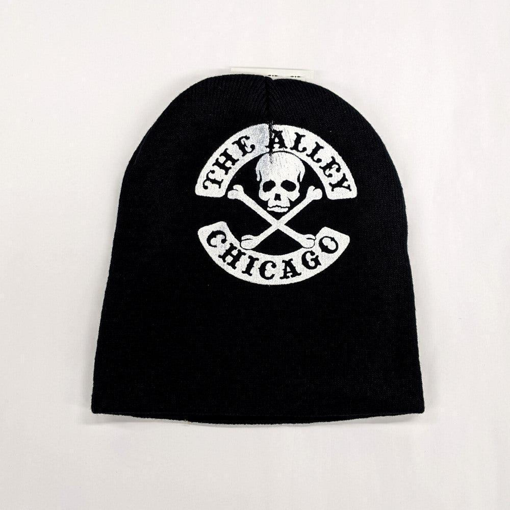 The Alley Classic Skull Logo Knit Beanie Hat - Main Image