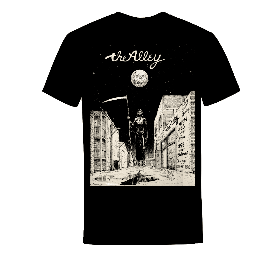 The Alley Chicago Grim Reaper T-shirt LARGE The Alley Chicago Grim Reaper T-shirt LARGE