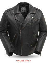 Load image into Gallery viewer, Enforcer Mens Leather Motorcycle Jacket