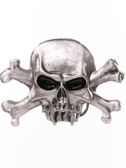 Load image into Gallery viewer, Vampire Skull and Crossbones Belt Buckle