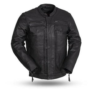 The Raider Mens Scooter Style Leather Motorcycle Jacket | The Alley