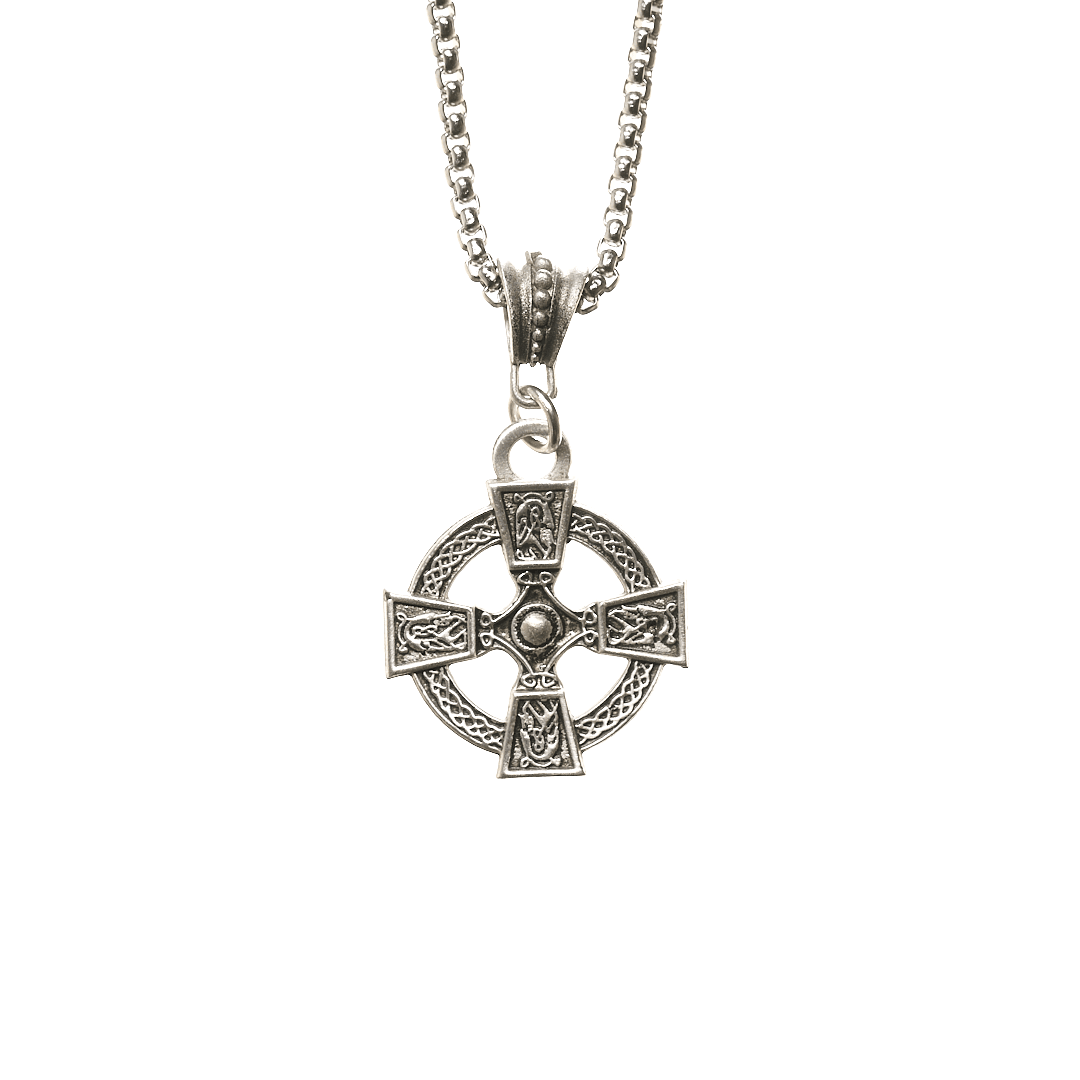 Celtic Cross Stainless Steel Chain Necklace - Main Image