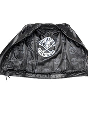 Load image into Gallery viewer, Mens Leather Moto Bomber Jacket