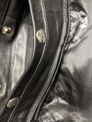 Load image into Gallery viewer, Mens Leather Moto Bomber Jacket