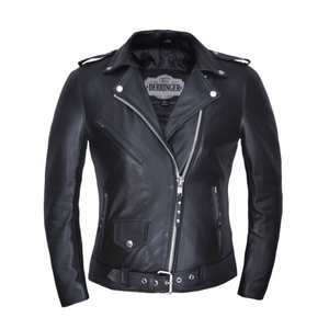 Lightweight Classic Womens Leather Motorcycle Jacket | The Alley