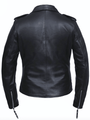 Load image into Gallery viewer, Lightweight Classic Womens Leather Motorcycle Jacket