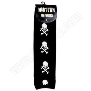 Accessories - Black With White Skull And Crossbones Arm Warmers