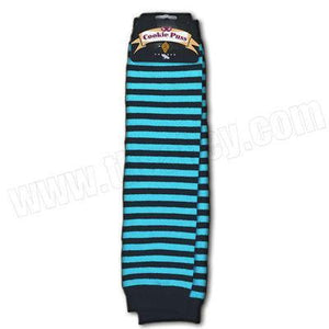 Accessories - Cookie Puss Aqua And Black Striped Arm Warmer