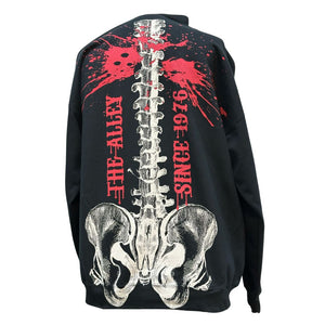 Monster Print Rib and Heart Zip Up Hoodie