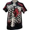 Monster Print Rib and Heart Tshirt