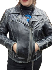 Load image into Gallery viewer, The Apocalypse Studded Womens Leather Jacket
