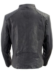 Load image into Gallery viewer, Blacktop Racer Womens Leather Cafe Style Jacket
