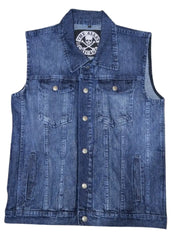 Load image into Gallery viewer, Classic Mens Blue Denim Vest
