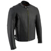 Classic Mens Cafe Style Leather Jacket