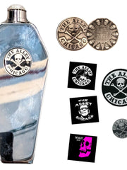 Load image into Gallery viewer, Chrome Finish Alley Coffin Flask
