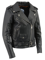 Load image into Gallery viewer, Womens Classic Leather Motorcycle jacket | The Alley
