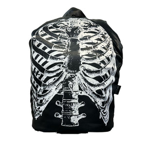 Classic Mens Leather Jacket with Bones Liner
