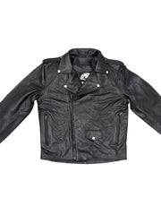 Load image into Gallery viewer, Skeleton Bones Black on Black Classic Style Leather Jacket | The Alley
