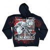 Monster Print Punk Zip Up Hoodie