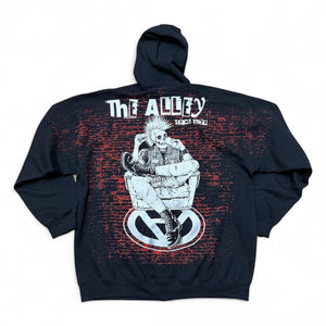 Monster Print Punk Zip Up Hoodie