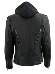 Load image into Gallery viewer, Ryman Womens Classic Leather Jacket with Removable Hoodie
