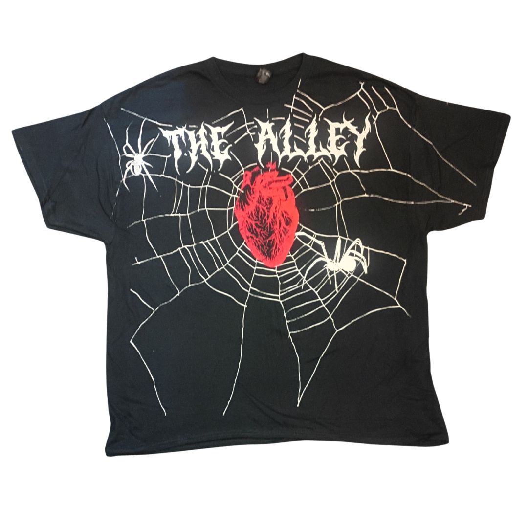 Monster Print Spider Heart Tshirt