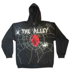 Spider heart Hoodie Front | The Alley