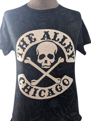 Load image into Gallery viewer, Classic Skull &amp; Bones Alley Logo Tattoo Tshirt
