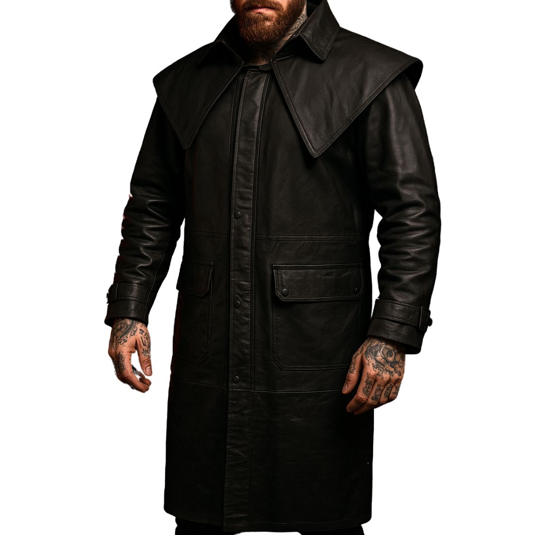 The Exorcists Trench Mens Leather Coat