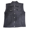 Classic Black Denim Vest