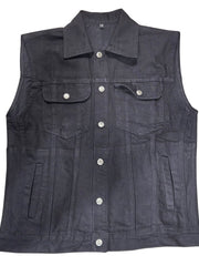 Load image into Gallery viewer, Classic Black Denim Vest
