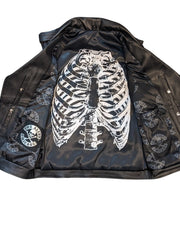 Load image into Gallery viewer, Mens White Skeleton Bones Jacket Style Vest
