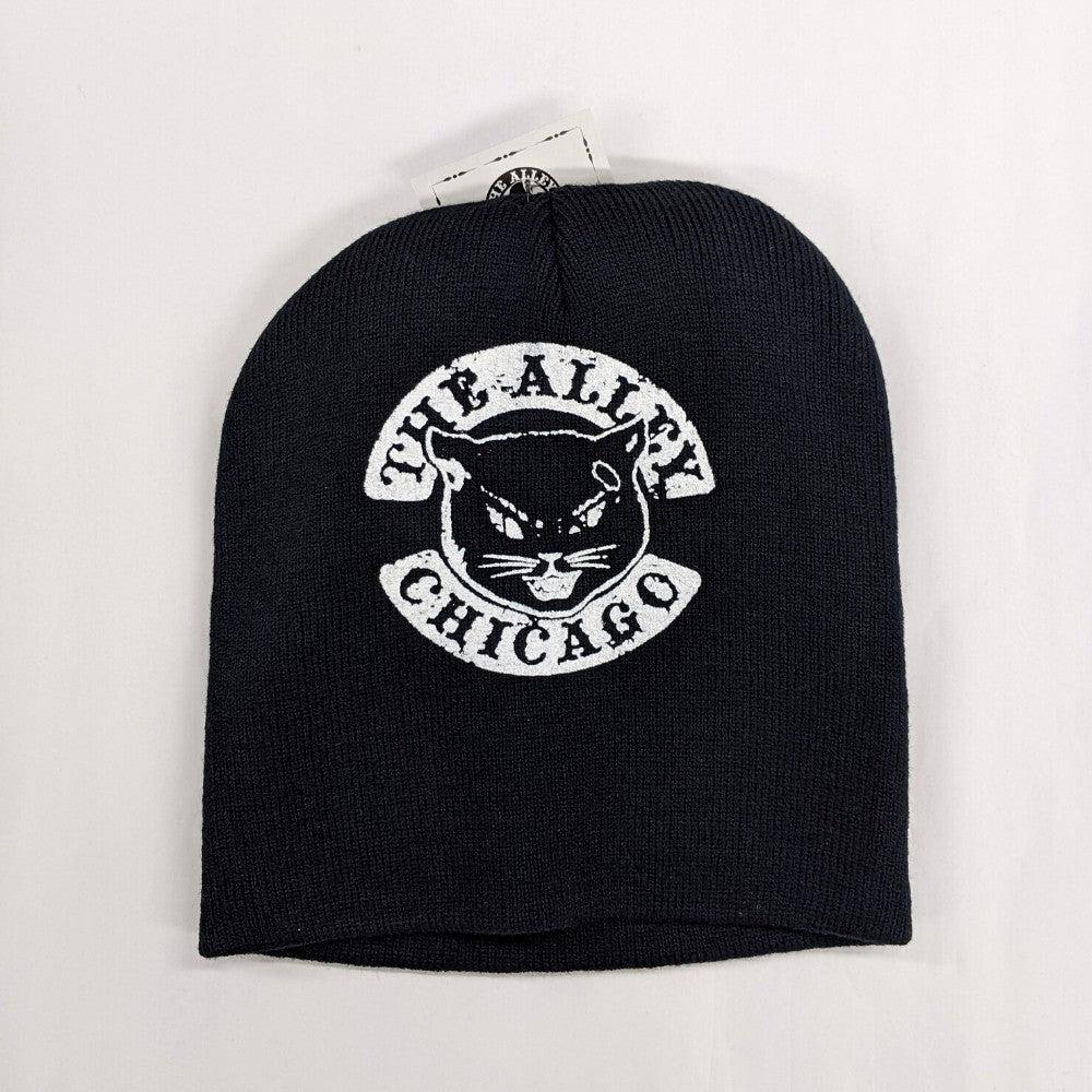 Black Cat Knit Beanie Hat